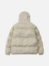 Manteau d'hiver à chapeau amovible en détresse